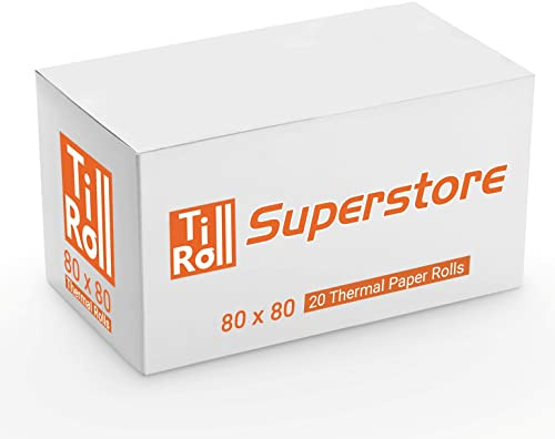 80 x 80 Thermal Till Roll Fit Epson TM-T20 1 Box 20 Rolls