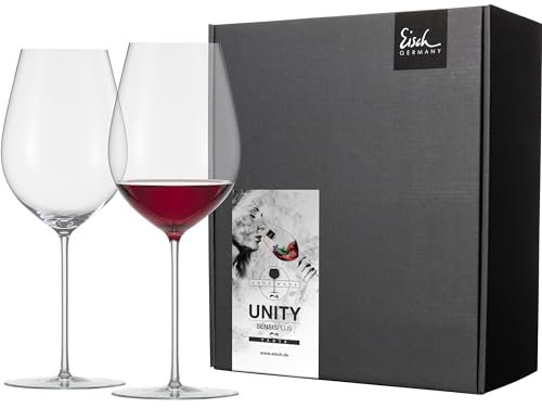 Eisch Unity SensisPlus Grand Cru 522/21 - Juego de 2 Copas de Vino de Cristal de Burdeos, Regalo (caja)