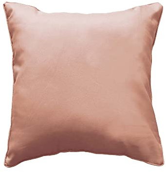 Douceur d'Intérieur, Coussin Déhoussable (40 x 40 cm) Essentiel Rose Poudre, Polyester Uni