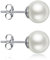 jiamiaoi Perlenohrringe Silber 925 Stecker Perlen Ohrringe Silber 925 Damen Ohrstecker Perle 10mm Echte Perlenohrringe Stecker Silber Perlenstecker Weiß Damen Ohrringe Silber Perle