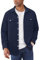 EKLENTSON Men's Corduroy Shirts Regular Fit Button Up Shirt Casual Long Sleeve Shacket Jacket with Pockets Navy M