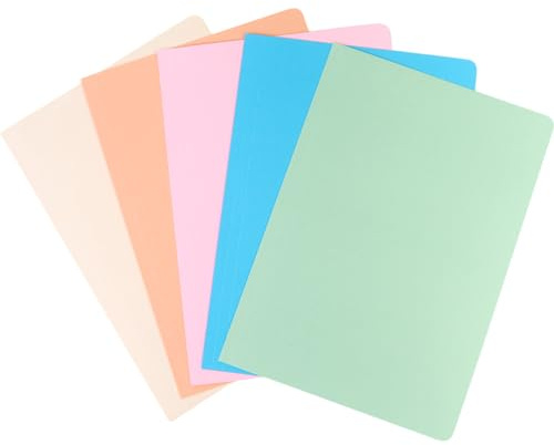 Dohe - Sottocartelle di cartone (100 pz.) - 5 colori, formato foglio 23,5 x 33,5 cm, fessure per pastello, spessore 180 g/m² - Materiale per ufficio