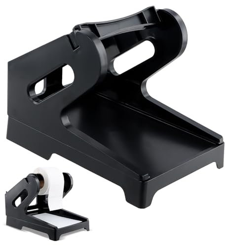 Porte-Étiquettes Thermiques pour Étiquettes en Rouleaux et Fanfold, Support Étiquettes pour Bureau, Accessoires pour Imprimante Thermiques, Support Étiquette pour Imprimantes de Bureau et Domestiques
