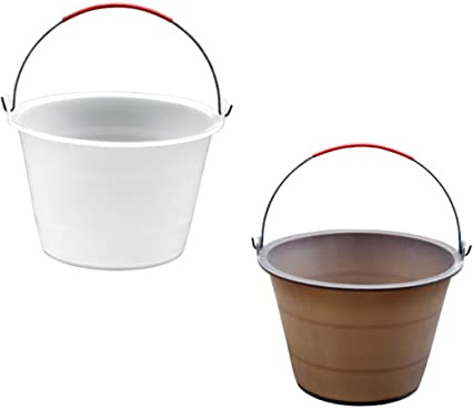 SOESFOUFU Thickened Cement Bucket 2pcs Heavy Duty Construction Site Storage Barrel Anti-Smashing Plastic Pail for Mixing and Pouring