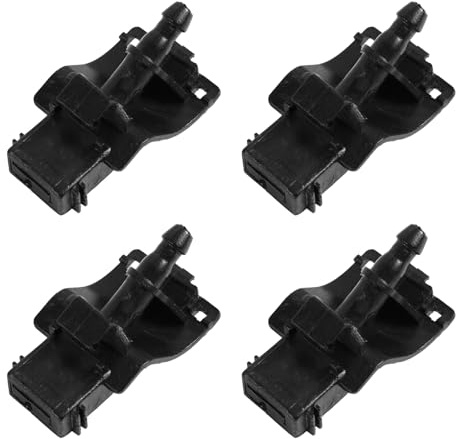 4pcs Buses Lave-Glace Avant, Kit Buses Pulvérisation en Plastique Noir Pièces Rechange pour D'essuie Glace Compatibles avec Plupart des Voitures