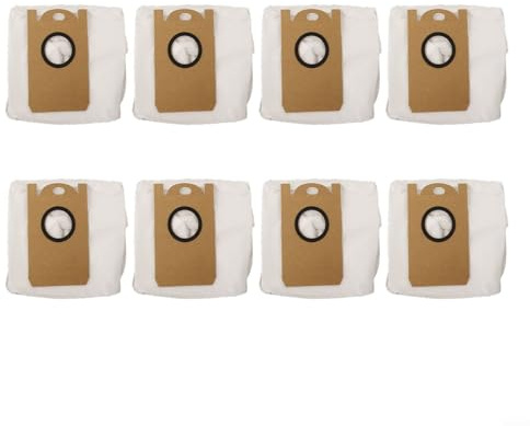 Hasaller Para Conga 8090 para Ultra 9090 AI Robot Vacuum Piezas de repuesto Set con 5 trapos de tela y 8 bolsas de polvo Blanco Azul Tela no tejida y materiales de tela fácil de instalar Reemplazo