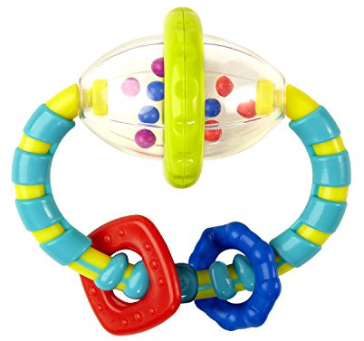 Bright Starts, 2 en 1 Oball Pelota Juguete con Sonajero
