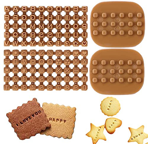 Alphabet Number Letter Cookie Cutters Set Stamp Press Biscuit Fondant Decorating Baking Tools (Alphabet + Number)