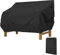 Donken Gartenbank Abdeckung 2 Sitzer, Bank Schutzhülle Winddicht Abdeckplane Oxford Abdeckhaube UV-Beständiges Sitzbankhülle für Bank Gartenmöbel Gartensofa (Schwarz, 147 x 83 x 79 cm)