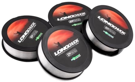 Korda LongChuck Clear Fishing Line, 20lb/0.40mm, Monofilament, Designed for Long Range Casting, Ultra-Low Stretch, Low Water Absorption, High Strength to Diameter Ratio, 1000m Length