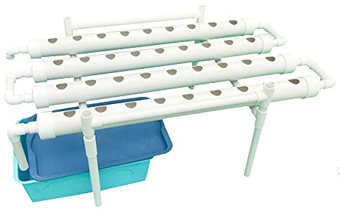 Futchoy Hydroponic Grow Kit Hydroponic Planting 1 Schichten Hydroponics-System Hydroponik zu Hause 36 Löcher 4 Rohre (Ohne Becken)