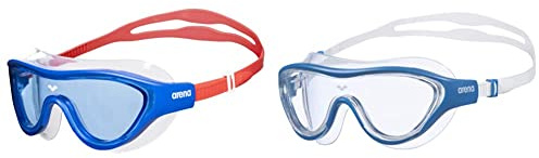 ARENA The One Mask Junior Occhialini Nuoto Anti-Appannamento per Bambini, Maschera Piscina con Grandi Lenti & The One Mask Occhialini Nuoto Anti-Appannamento Unisex Adulto, Maschera Piscina