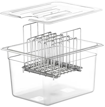 Sous Vide - Contenedor de 11 L para Cocinar a Baja Temperatura con tapa y estante, Contenedor transparente multifuncional (sin BPA) para Sous Vide Stick Garer Varias Marcas