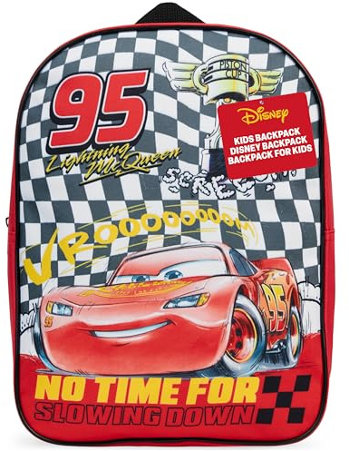 Get Trend Disney Cars Backpack Kids Toddlers Lightning Mcqueen Rucksack Daypack Nursery Bag Preschool Primary Travel Bookbag 3+ (Red Cars)