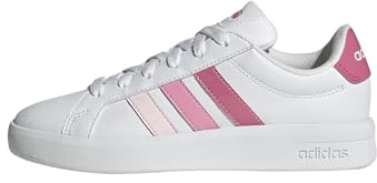 adidas Unisex - Bambini e Ragazzi Grand Court 3.0 Junior Shoes, Ftwr White/Pink Fusion/Bliss Pink, 36 EU