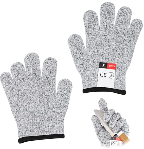 Guanto anti-taglio per bambini taglia XS, protezione EN388 livello 5, ideale per intaglio, cucina, giardinaggio e lavori manuali, lavabile in lavatrice, confortevole e resistente, per bambini 8-12 ann