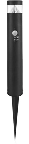Long Life Lamp Company Black Outdoor Garden LED Bollard Post PIR Sensor Ground Spike Light Warm White IP54 ZLCA-05