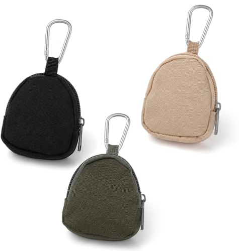 3 bolsas impermeables para golosinas para perros, para entrenamiento de mascotas, bolsa de paseo para perros pequeños con mosquetón, soportes para bolsas de excrementos para correas, viajes, al aire