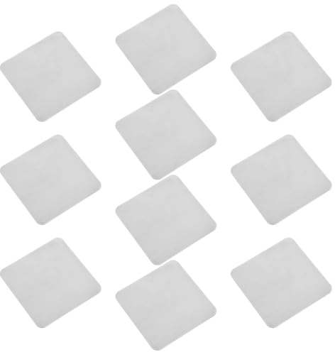 HAKIDZEL Style Sophistiqué en Acier Inoxydable Argenté 10 Plaques D'identification Rectangulaires, pour Estampage et Sérigraphie pour Usage Professionnel ou Bricolage
