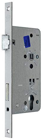 BKS Haustürschloss/Türschloss für Profilzylinder, Dornmaß 55mm, Entfernung: 92mm, Stulp: 20x280mm eckig, DIN Links incl. SN-TEC® Montageset