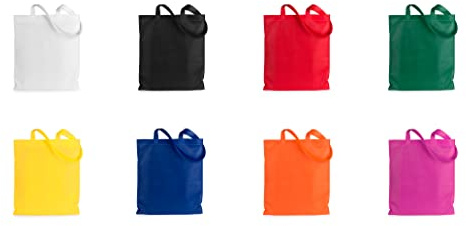 Bolsas de Tela Reutilizables para Compra y Regalos Con Asas - Material Non-Woven para Decoración de Cumpleaños y Fiestas (Variadas, 25)