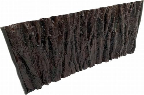 PLASTIKO - Aquarium Hintergrund 3D I Rückwänd 100x40 cm I Leicht zu Montieren und Reinigen I Keine Verklebung Erforderlich I Sicher für Tiere I Braun mit Baumrindenmuster