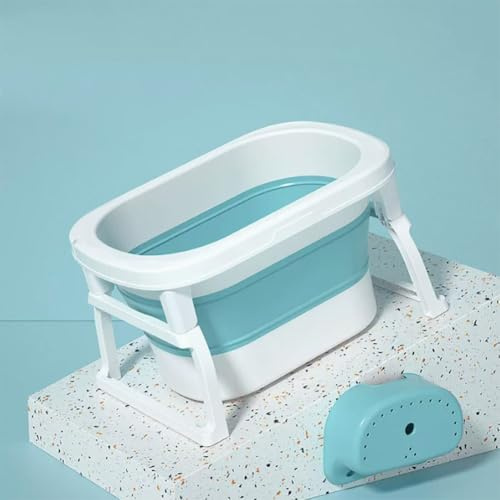 Hundbadkar Hopfällbart husdjursbadkar Bärbara hopfällbara badkar Utrymmesbesparande design Plastbadkar for valp Små hundar Katter(Blue,Small(74x51x42))