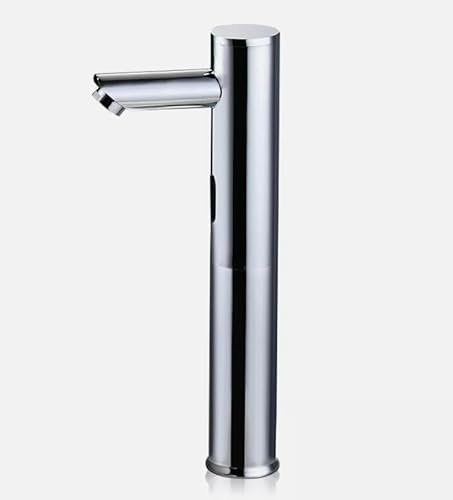 Robinet de lavabo Mitigeur Automatique Capteur Infrarouge Robinet de Lavabo Robinet de Capteur Argent 13 x 32 cm Hauteur du bec : 26,5 cm