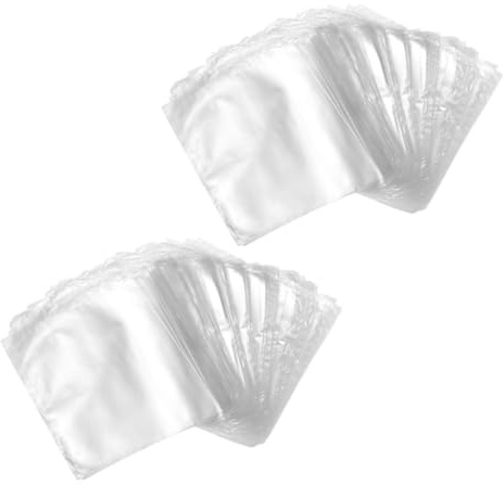 Alipis 200 pezzi Bustine Termoretraibili Trasparenti Film e Sigillante per Casa e Ufficio Pellicola Plastica Termorestringente Ecologica per Imballaggi e Conservazione