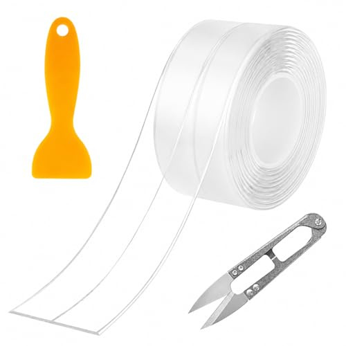 1 Rotoli di Nastro Sigillante Autoadesivo Impermeabile per Bagno e Cucina – Striscia di Tenuta Professionale per Bordi Vasca, WC, Lavelli | Resistente all'Acqua, Durabilità Superiore (3,8 cm x 3,2 m)