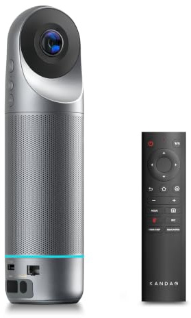 KanDao Meeting Pro 2 Caméra de vidéoconférence 4K 360° KI Webcam tout-en-un avec microphone et haut-parleur SmartNote, transcription KI, notes de réunion, réduction du bruit d'IA, zoom/équipes