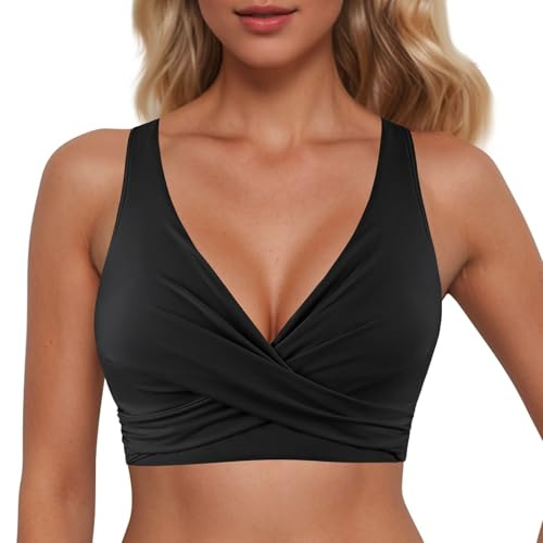 Women's Underwire Bikini Tops Sexy Criss Cross Bikini Top Push Up Bandeau Bikinis Padded Swimwear Top Beach Bathing Suit Swimsuit Beach Party Vacation Swimming Costume Women Beachwear