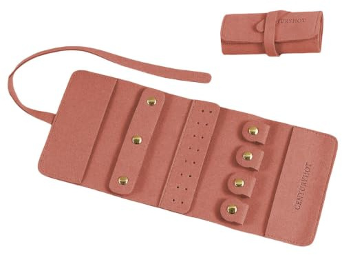 Smyckesrullar,Smyckesrullar för kvinnor Örhängen Armband Halsband Ringar | kapacitet Smycken Organizer förvaringsväska för mamma, mormor, resor, utflykt, universitetshem, dejting, ut