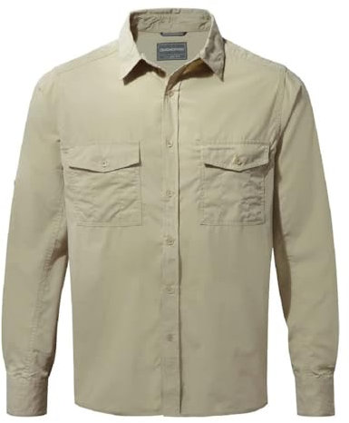 Craghoppers Mens Kiwi Ls Hiking Shirt, Oatmeal, L EU