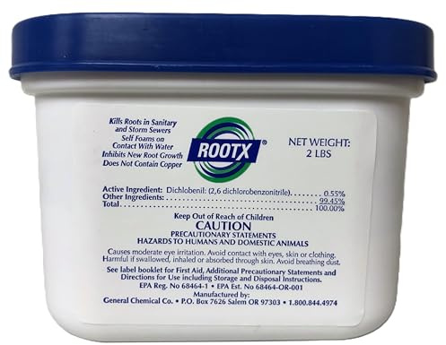 RootX - 2 LB. JAR (No Funnel/Applicator) Foaming root control for sewer lines and septic systems