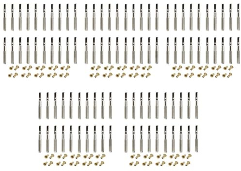 Tyatocepy 100 Piezas de Clavos de Clavija de Afinación de Arpa de Lira con 100 Piezas de Remaches para Lira Arpa Pequeña Arpa Musical Instrumento de Cuerda