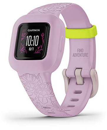 Garmin Vivofit Jr. 3 Fitness Tracker for Kids, Lilac Floral