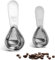 JEXOWIQ cuillères à café inoxydable - 2 pcs cuillères à café en acier inoxydable avec poignées courtes, cuillères à soupe, cuillères à mesurer pour café,sucre ou farine(15 ml + 30 ml)