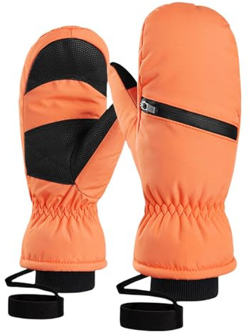 YUGSHNKFC Ski-Fäustlinge für Damen und Herren, Winterhandschuhe, wasserabweisend, Skihandschuhe, warme Handschuhe, Snowboard-Fäustlinge, Touchscreen-Handschuhe