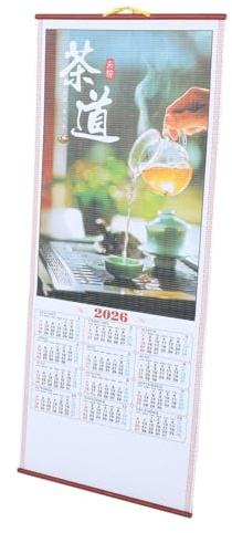 VILLCASE Calendrier Mural Chinois 2026 Calendrier Suspendu Du Suspendu Mural Chinois Lunaire