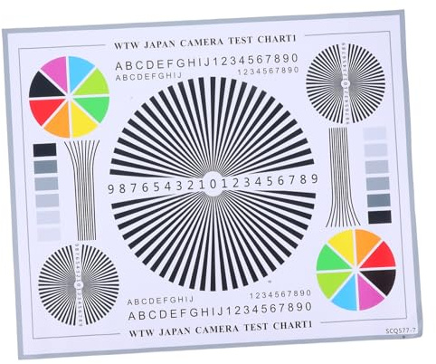 HOUDERCO Color Wheel Chart Cctv Lens Focus Calibration Card for Indoor Outdoor Use Clear Tool for Camera Lens Adjustment and Monitoring System Image Assessment