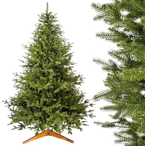 Evergreen Tree Konstgjord julgran, 150 cm – 100 % formgjuten julgran med naturträstativ, tillverkad i EU – naturligt utseende, konstgjord julgran