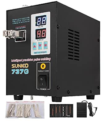 Soldador por puntos 737G for paquete de batería litio 18650, iluminación LED 1,5 kW, pantalla Digital Dual, máquina soldadura doble pulso Resistente a la Corrosión