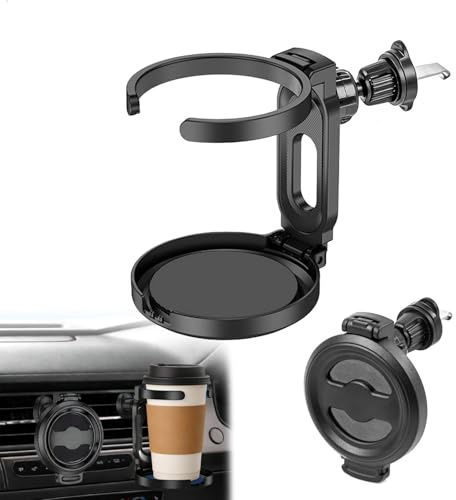 Portabicchieri Auto Plastica,Porta Bicchieri,2 Pezzi porta bottiglia per Posacenere Tazze di Caffè e Bottiglie di Bevande,Universale Pieghevoli Antiscivolo e Ammortizzazione,Nero