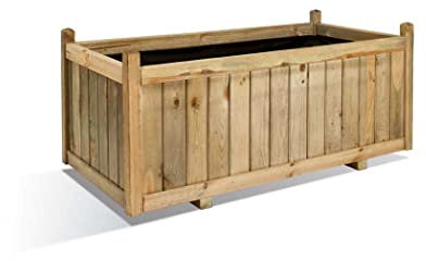 CERLAND Bac à Fleurs rectangulaire en Bois Vendôme - 120 x 60 x 50 cm