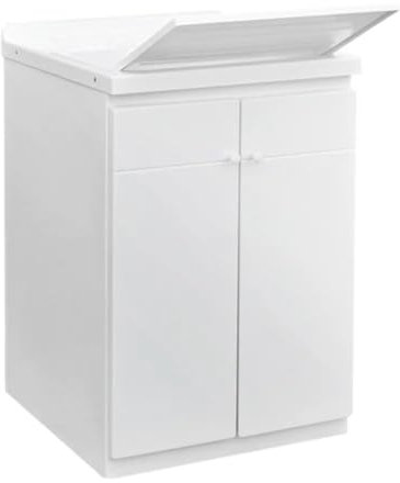 Dianhydro Lavatoio con Mobile in ABS e con tavola in Polipropilene 45x50cm, (PP), Bianco, 45 x 50 cm
