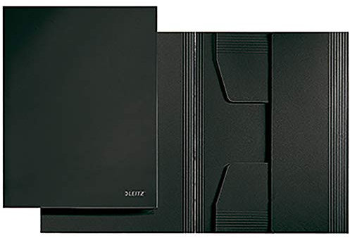 Leitz Jurismappe, Hochwertige A4 Dokumentenmappe, Flügelmappe bis zu 250 Blatt, Perfekt für Unterwegs oder als Umlaufmappe, 100% Recycling Karton, Blauer Engel, Schwarz, 39240095