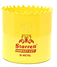 Starrett HSS Bi-Metal Fast Cut Hole Saw - 46mm - For Metal, Wood, Plastics