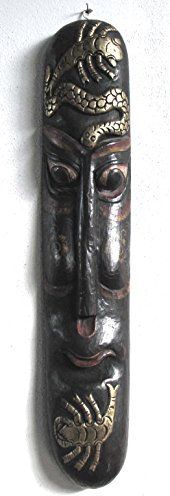 OPIUM OUTLET Exotische Holzmasken aus Indonesien & Bali & Thailand (lang, braun)