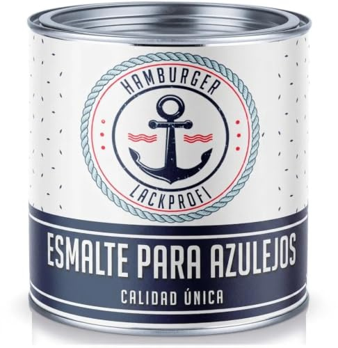 Pintura para azulejos brillante negro RAL 9005 Pintura para azulejos (2,5 L) Hamburger Lack-Profi